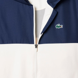 Куртка теннисная Lacoste Water-Repellent Hooded - white/purple/navy blue