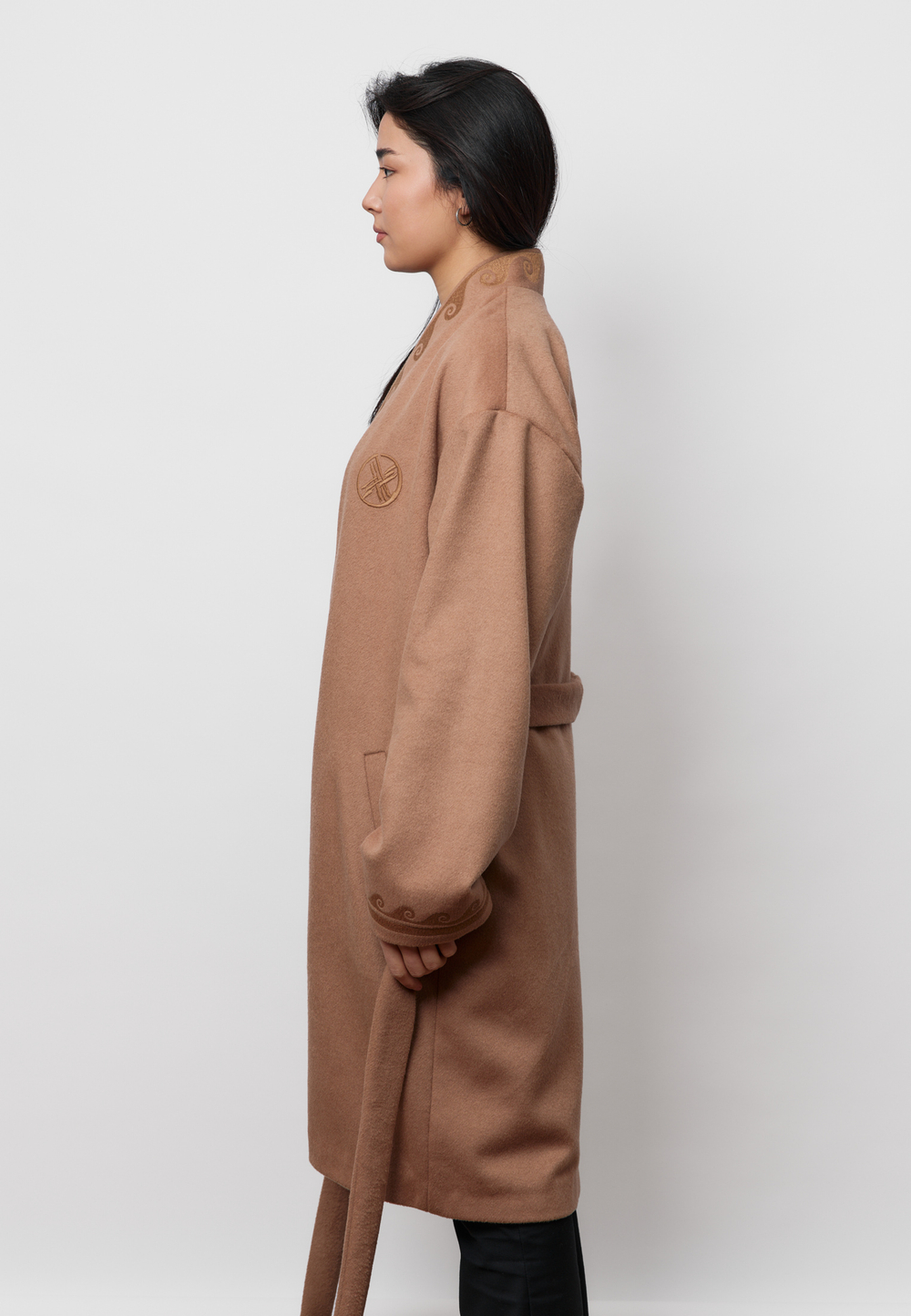 Шапан шерстяной удлиненный OYU TOLQYN CAMEL