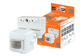 Датчик движения   ДДПр-01 1100Вт, 5-480с, 12м, 5+Лк, 120гр, IP44, (белый) TDM SQ0324-0014