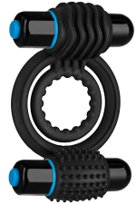 Эрекционное кольцо с вибростимуляторами OPTIMALE Vibrating Double C-Ring
