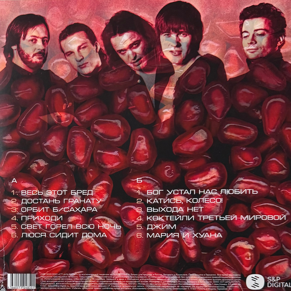 Виниловая пластинка Сплин ‎– Гранатовый Альбом LP