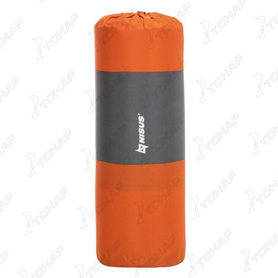 Коврик самонадув. с подушкой 30-170x65x5 оранжевый/серый (N-005P-OG) NISUS