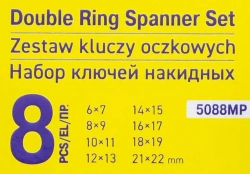 Ключи накидные, набор 8пр. (6х7, 8х9, 10х11, 12х13, 14х15, 16х17, 18х19, 21х22мм) WMC TOOLS WMC-5088MP