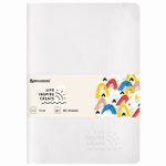 Тетрадь 60 л. в линию обложка кожзам SoftTouch, сшивка, B5 (179х250мм), БЕЛЫЙ, BRAUBERG RAINBOW, 403887