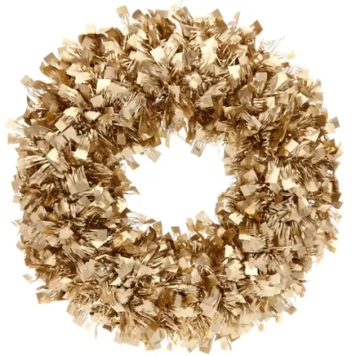 Венок декоративный TINSEL «Изящное сияние» 38 см, Шампань