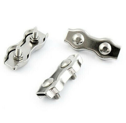 Зажим 4мм Duplex для троса оцинкованный