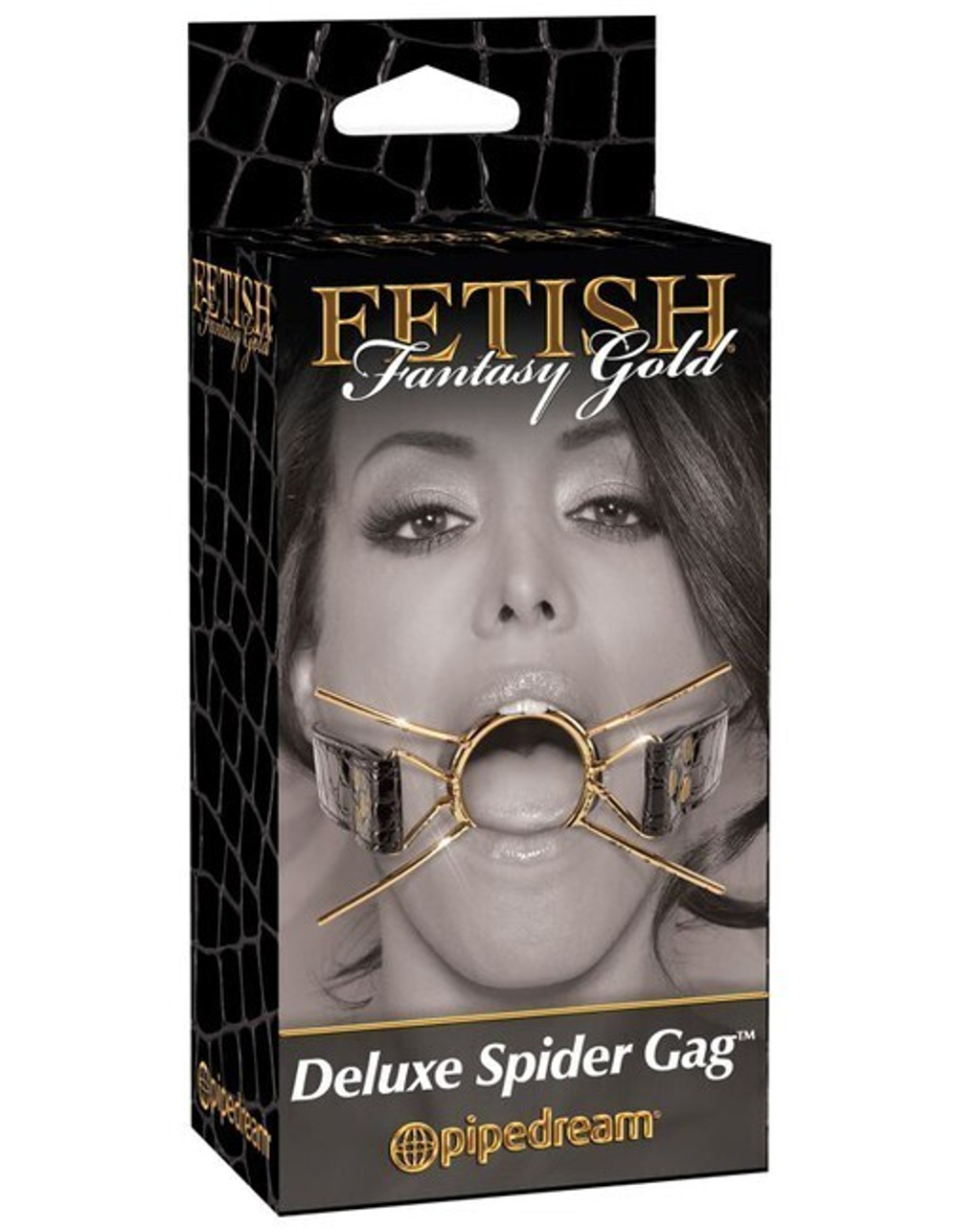 Кляп-расширитель золотой Fetish Fantasy Gold Deluxe Spider Gag (Цвет: черный с золотым)