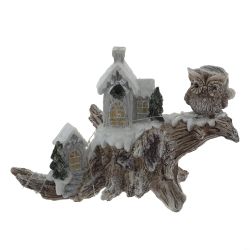 GAEM Фигурка декоративная "Зимняя композиция" с подсветкой (LR44x2,прилаг), L2, L20,5 W9 H14 см, 2в.