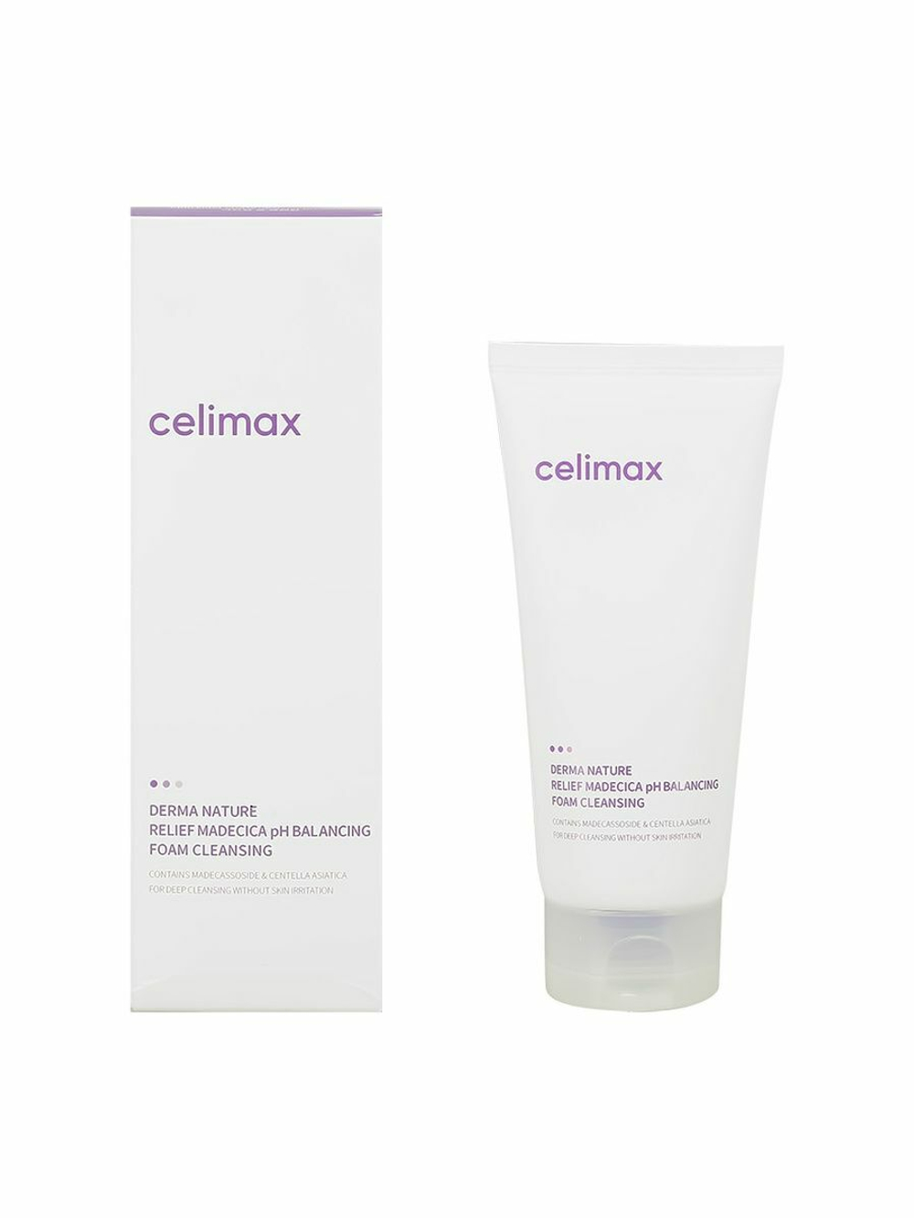 Celimax Пенка для умывания нежная успокаивающая- Relief madecica pH balancing foam cleansing, 150мл