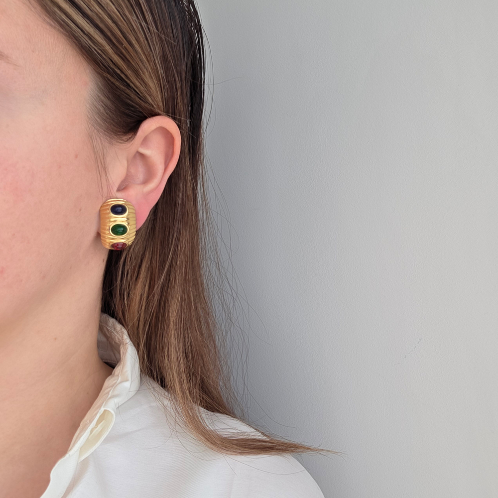 Клипсы Ciner с тремя кабошонами