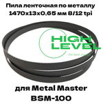 Пила ленточная по металлу М42 1470х13х0,65 мм 8/12tpi для Metal Master BSM-100