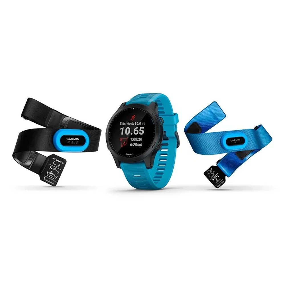 Смарт-часы Garmin Forerunner 945, синий, комплект HRM, 010-02063-11