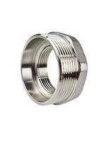 Футорка, латунь, внутренняя/наружная резьба 2"х1 1/4", никель, RTP