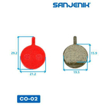 Колодки тормозные медные Sanjenik CO-02 (21мм) Kugoo M4, Pro, Max Speed, HX, HX Pro, G3