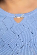 Блуза Нежный узор (голубая) Б14937-18М LT Collection