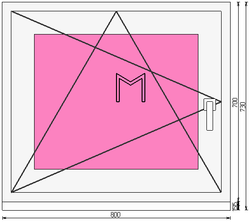 Пластиковое окно 700 х 800 ТермА Эко + Москитная сетка