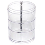 Органайзер для хранения «МАРЦИПАН», прозрачный, три отделения, 10.5*13см (упаковка коробка)