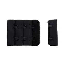 Застежка с крючками черная 2 ряда, 44*55 мм