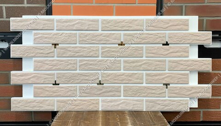 Клинкерная фасадная термопанель ППС Beryoza Ceramica Cream Natural R 1150x540