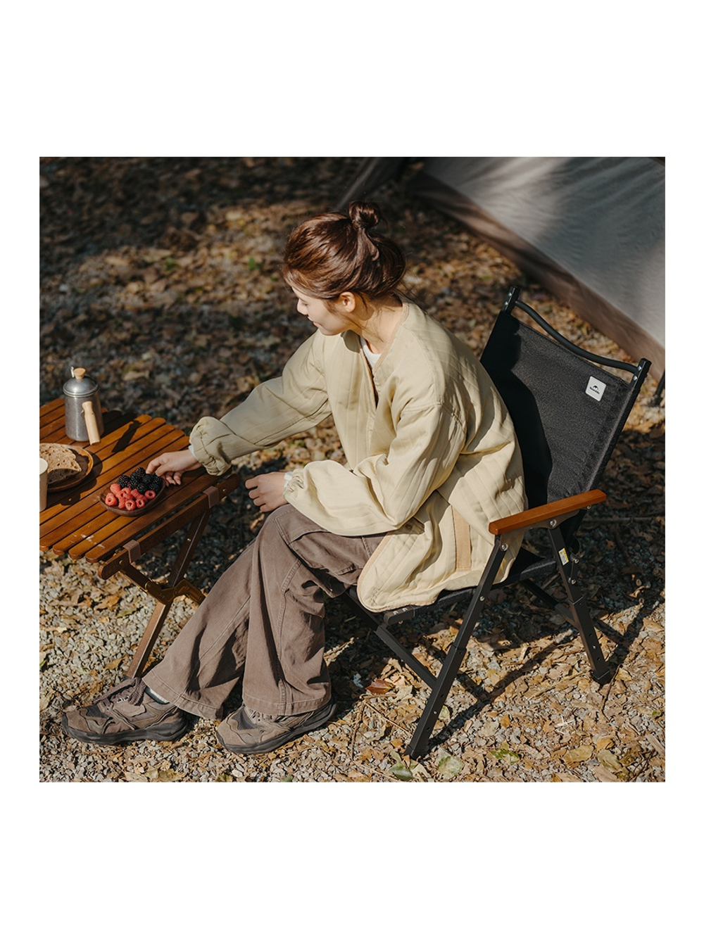 Кресло туристическое Naturehike Xing wang T01 складное 53х63х83 см, нагрузка до 150 кг, черное