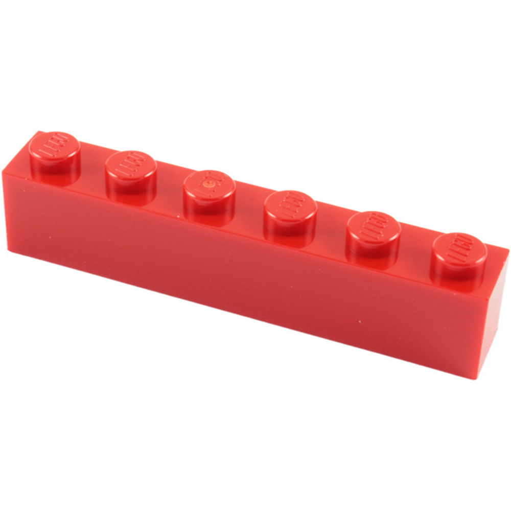 Lego Кирпич 1x6 (красный) 300921