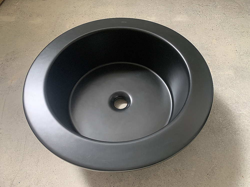 Консоль с раковиной Abber Bequem AC2130MB черная матовая