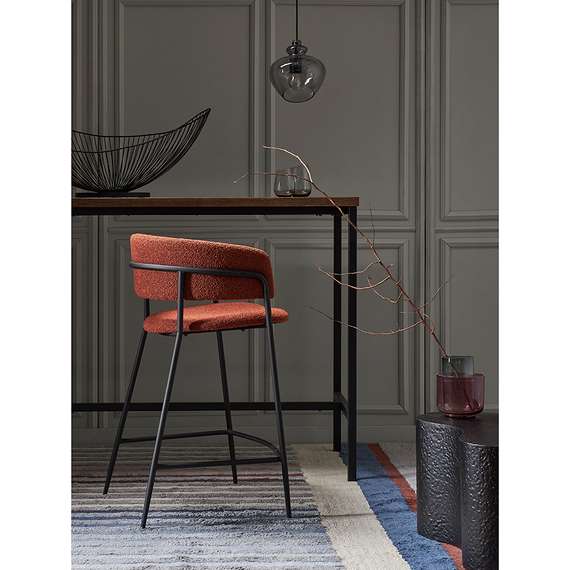 Стул полубарный Helning, букле, терракота