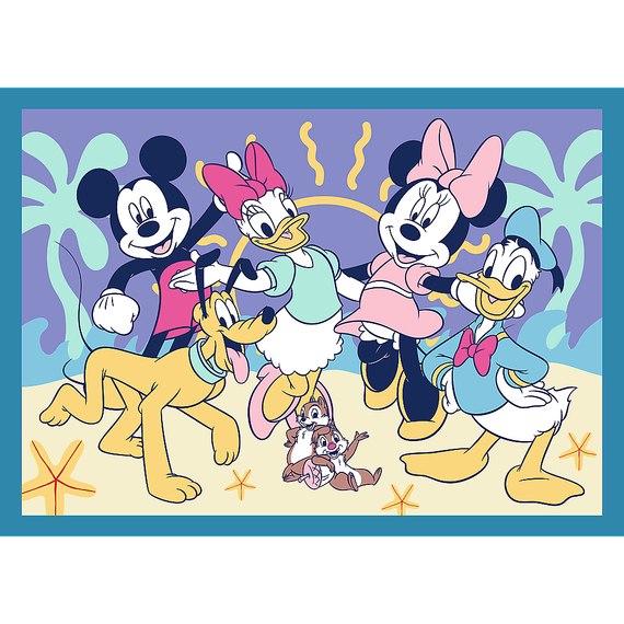 Puzzles - &quot;4in1&quot; - Funny happenings of Mickey Mouse / Disney Mickey Mouse and Friends