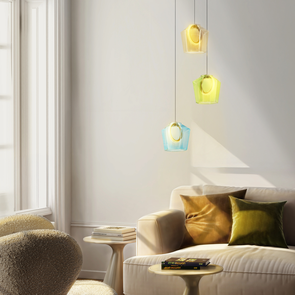 796139 Люстра CARAMELLO LED 3х6W 330LM КОФЕЙНЫЙ/МУЛЬТИКОЛОР 3000K