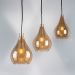 803033 Подвес PENTOLA 1х25W G9 ХРОМ/ЯНТАРЬ