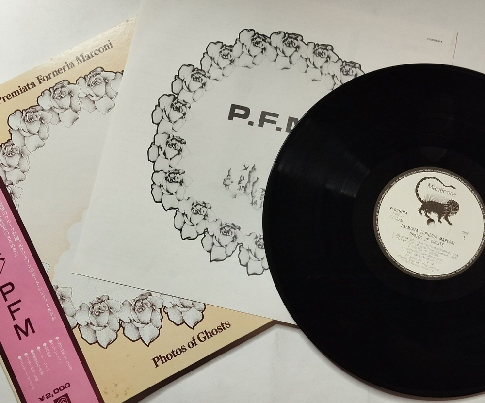 Винтажная виниловая пластинка LP Premiata Forneria Marconi Photos Of Ghosts (Japan 1973) (Obi) Celebration