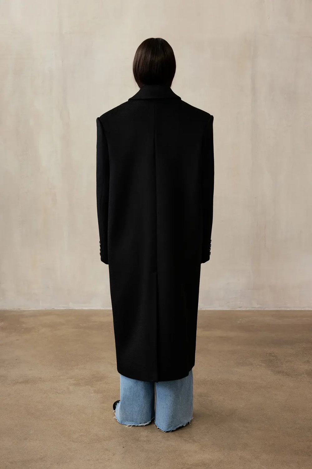 Пальто двубортное (((Power + dressing))), черное