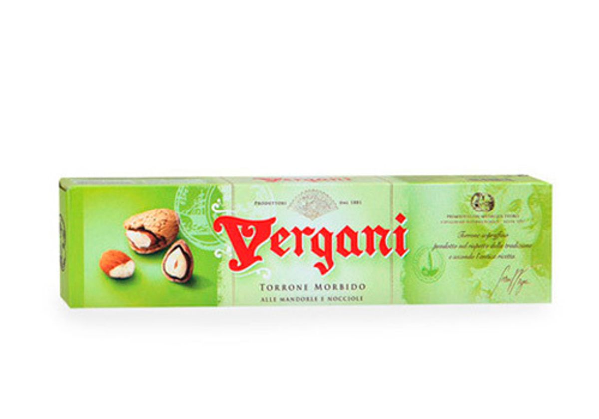 Мягкая нуга с миндалем и лесным орехом Vergani, 100г