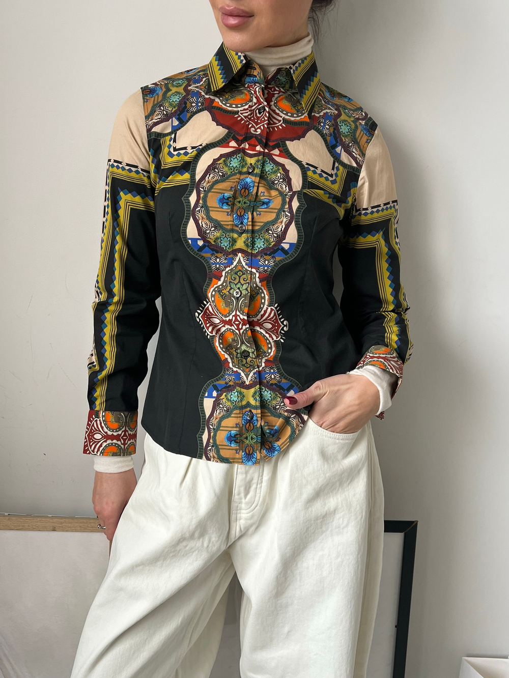 Хлопковая рубашка Etro, XS