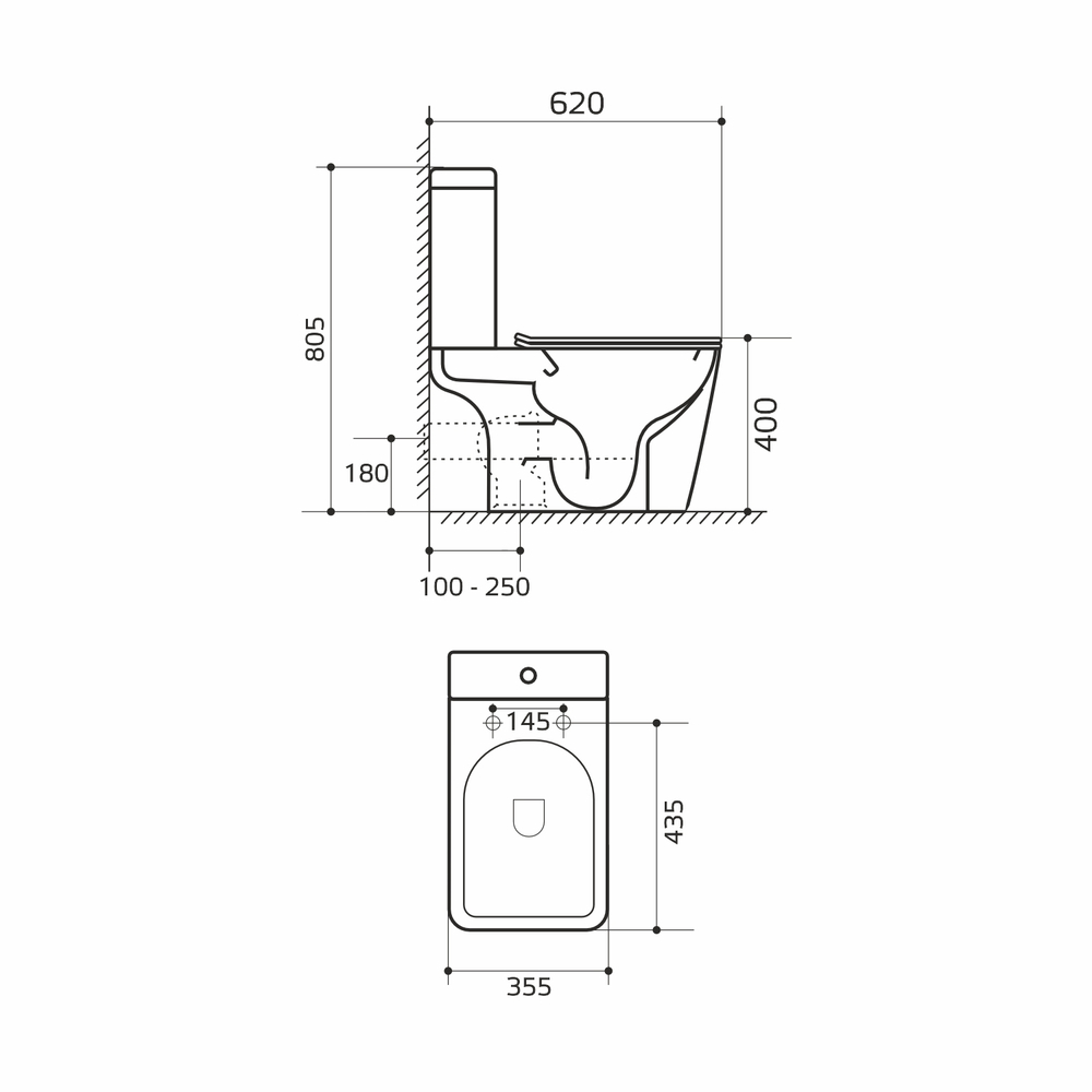 Унитаз-компакт безободковый WAVE ALEO Tornado1.0, гор,ниж,2-кн.арм, дюро,м/л,быстр,БЕЛЫЙ глянец NEW