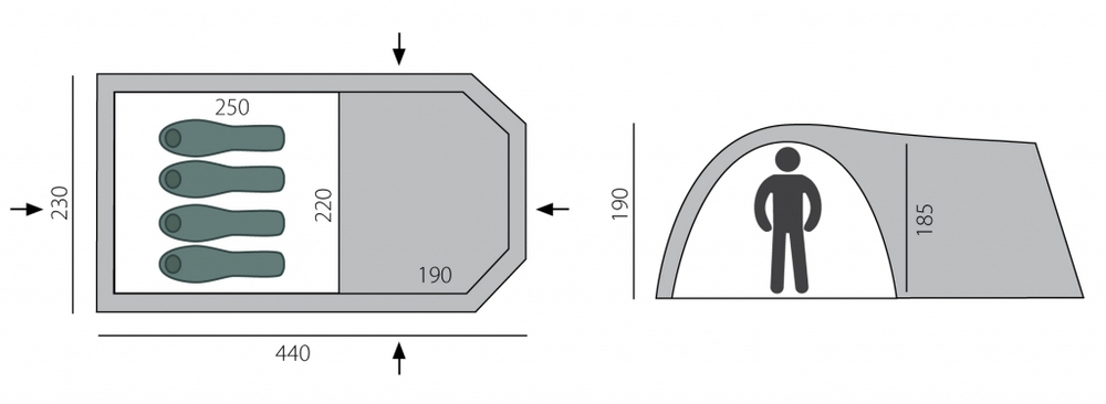 Палатка BTrace Osprey 4, артикул T0287