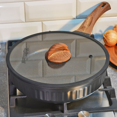 Сковорода 28см Ristretto Stella, а/пр литая со стеклянной крышкой