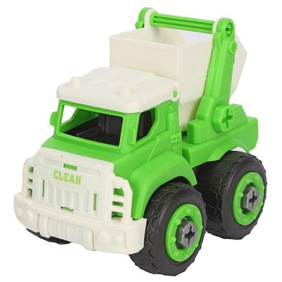 Машинка-конструктор Abtoys Cпецтехника "Городские службы" Мусоровоз с контейнером с отверткой