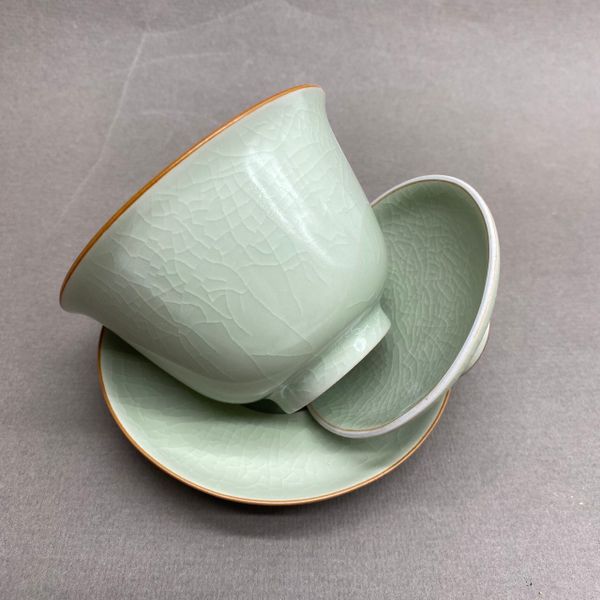 Гайвань светлая бирюза, керамика, кракле, 150 мл