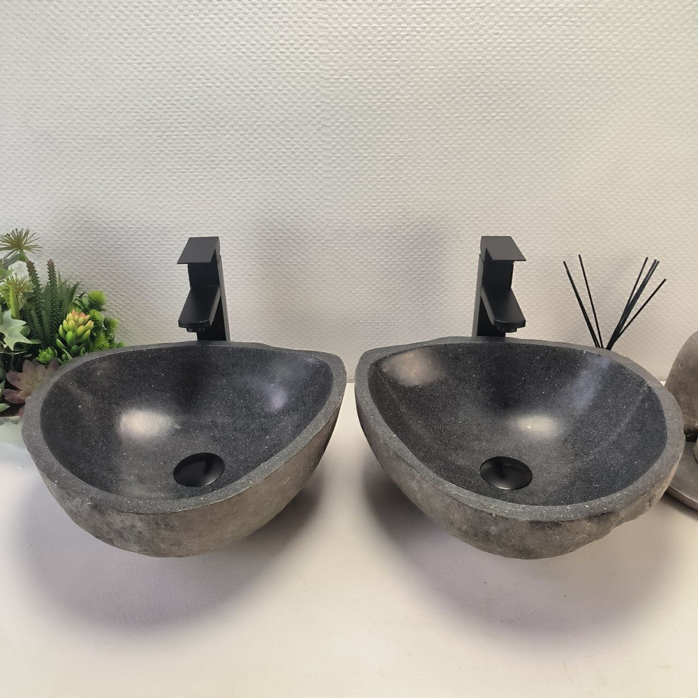 Раковина из речного камня ПАРА! RS-63695 39*37*15