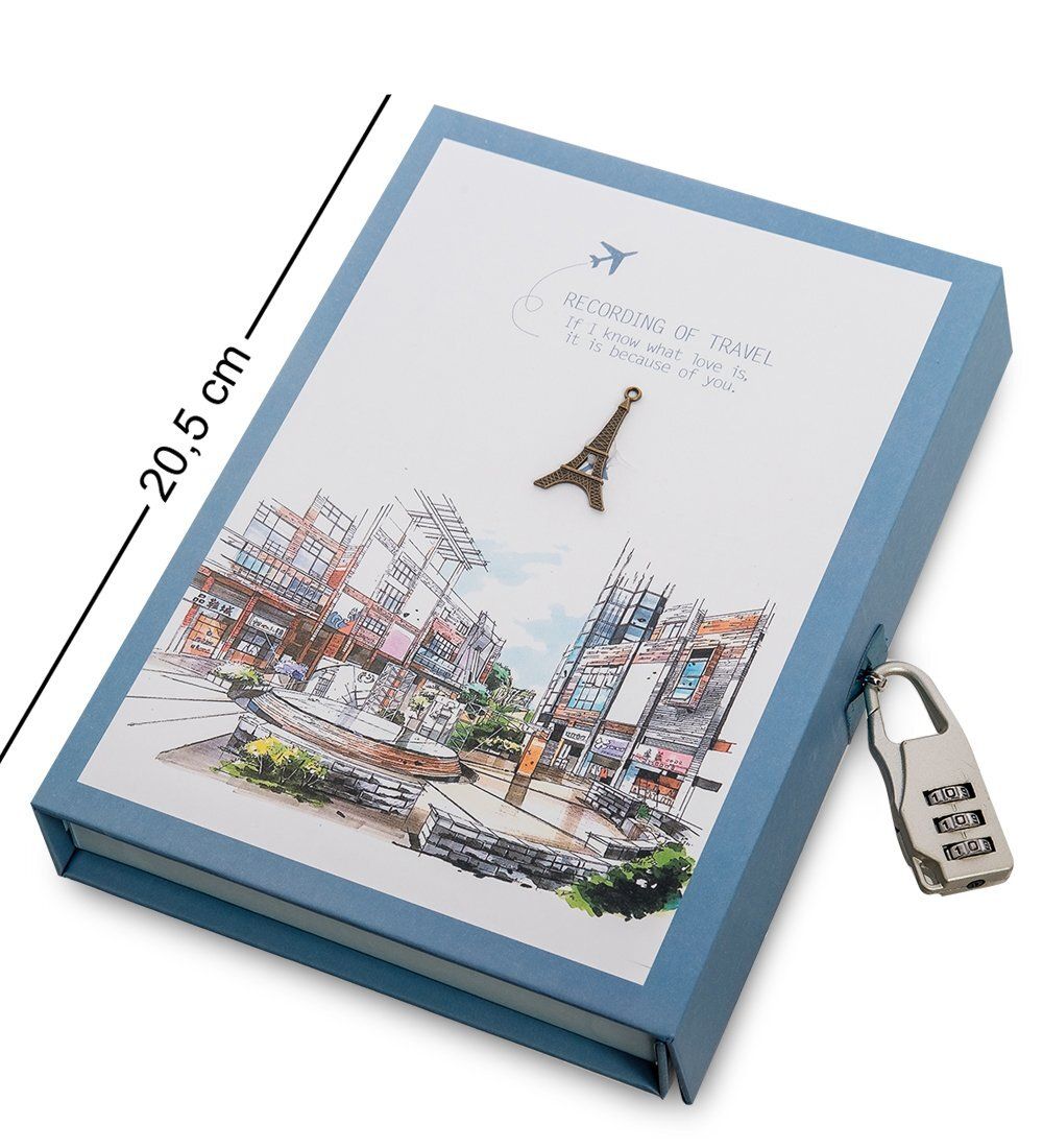 NB-56/1 Блокнот «Записки путешественника» в коробке с замком