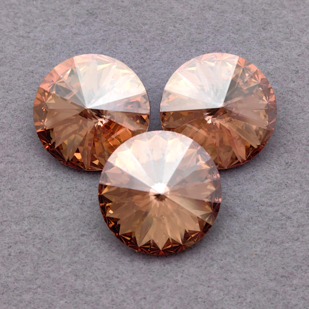 Swarovski 1122 Rivoli, Crystal Golden Shadow F