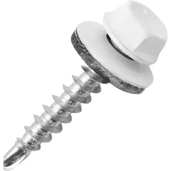 Саморез кровельный белый 5,5х19мм 7 штук