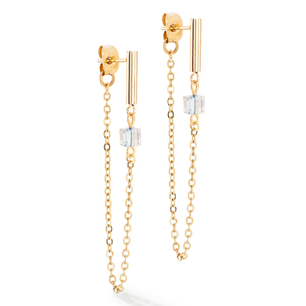 Серьги Coeur de Lion Black-Gold 5076/21-1316