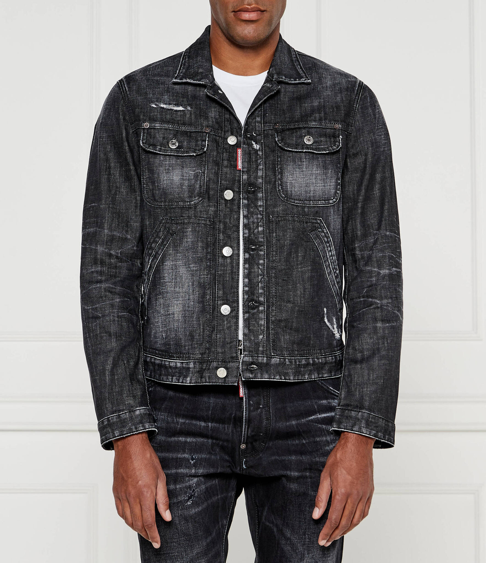 Джинсовая куртка Dsquared2 - черный(S74AM1522 S30357)