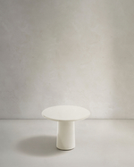 Журнальный столик Albanella из цемента с глянцевой белой отделкой Ø65 см