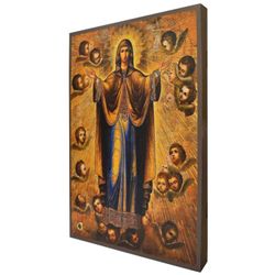 Нерушимая стена. Копия иконы Божией Матери из Черниговского Гефсиманского скита с мощевиком.