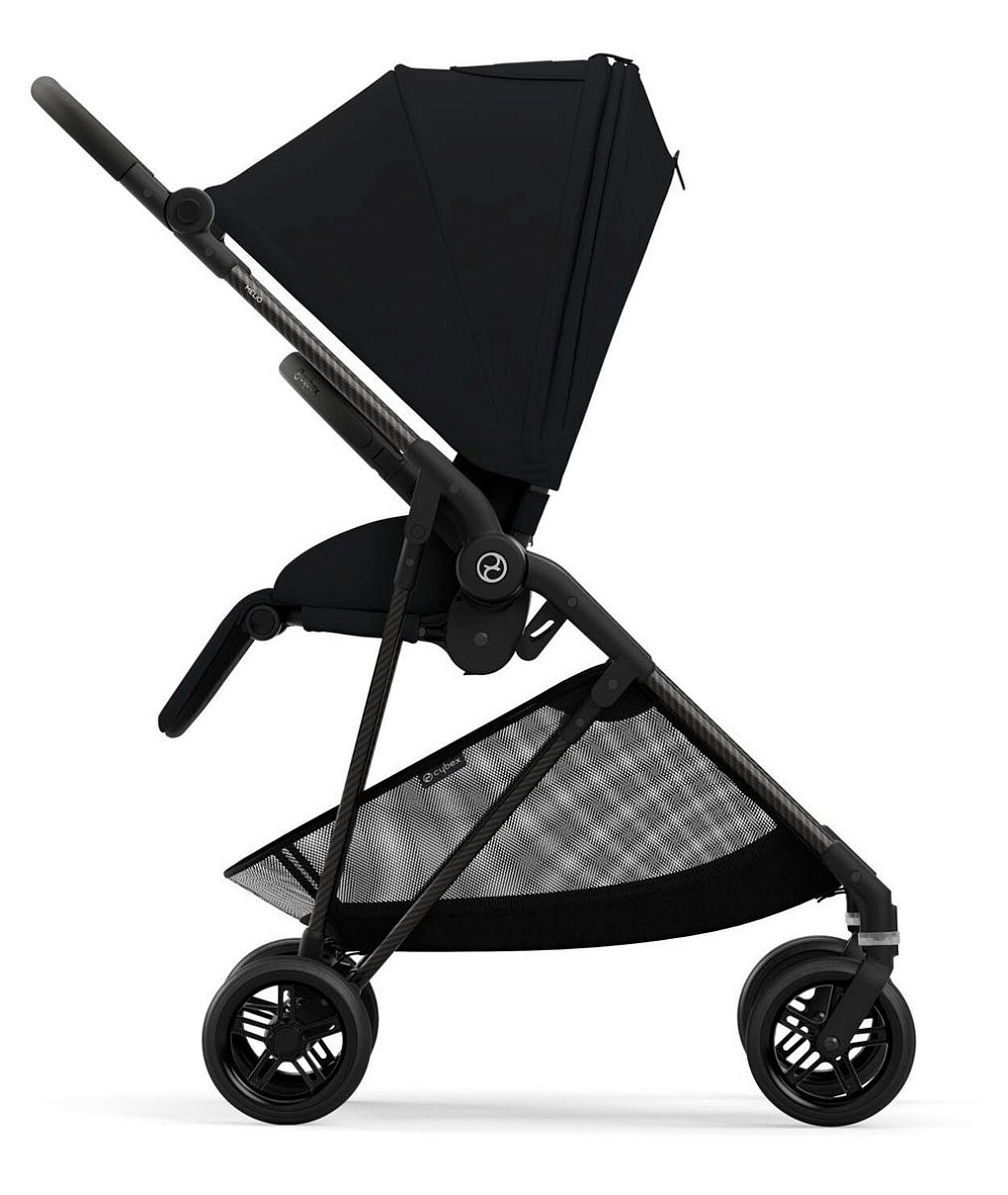 Прогулочная коляска Cybex Melio Carbon Magic Black с дождевиком