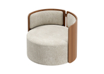 Кресло крутящееся Lagom 800 (молочный букле, орех)