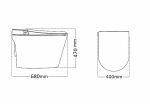 Унитаз напольный Ceruttispa ERSILIA Smart CT10616 с дистанционным управлением, безободковый, слив-торнадо, белый